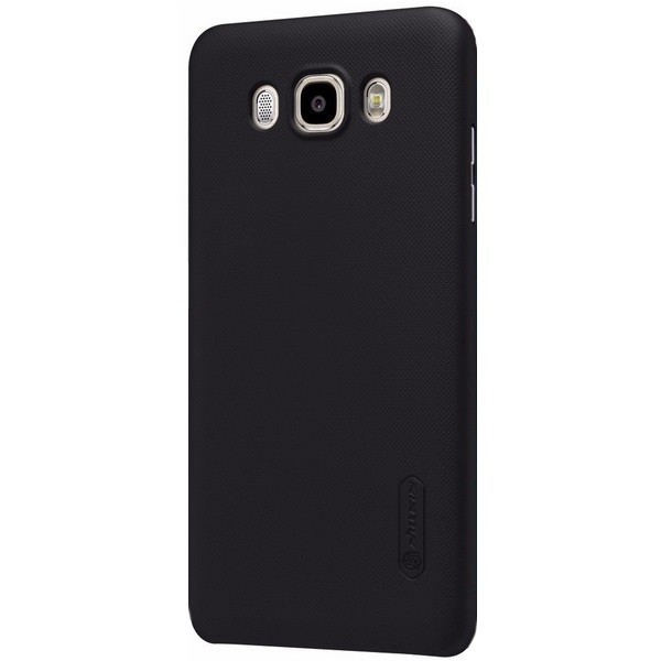 „Nillkin“ Frosted Shield dėklas - juodas + apsauginė ekrano plėvelė (Galaxy J7 2016)