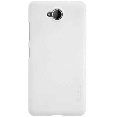 Microsoft Lumia 650 Nillkin Frosted Shield baltas plastikinis dėklas + apsauginė ekrano plėvelė / Priedai.lt