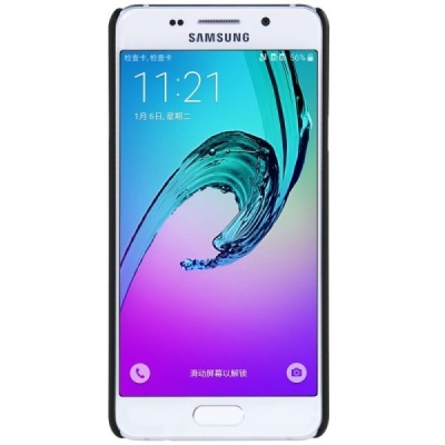 Samsung Galaxy A3 2016 (A310) Nillkin Frosted Shield juodas plastikinis dėklas + apsauginė ekrano plėvelė / Priedai.lt
