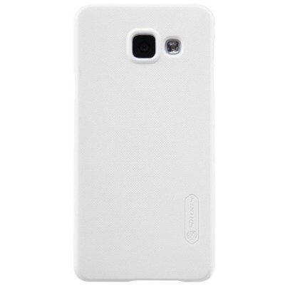 Samsung Galaxy A3 2016 (A310) Nillkin Frosted Shield baltas plastikinis dėklas + apsauginė ekrano plėvelė / Priedai.lt