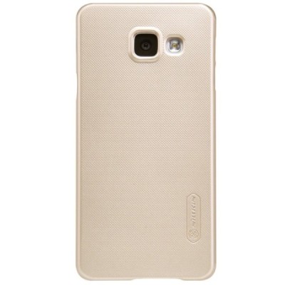 Samsung Galaxy A3 2016 (A310) Nillkin Frosted Shield auksinis plastikinis dėklas + apsauginė ekrano plėvelė / Priedai.lt