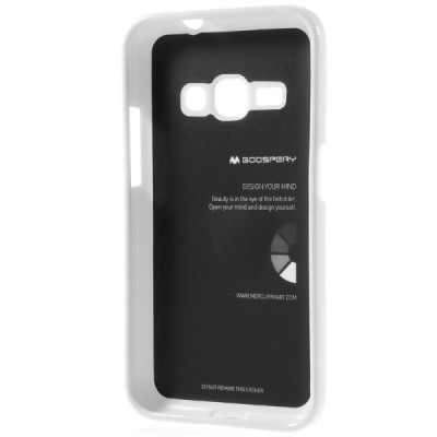Samsung Galaxy J1 2016 (J120) baltas Mercury kieto silikono (TPU) dėklas / Priedai.lt