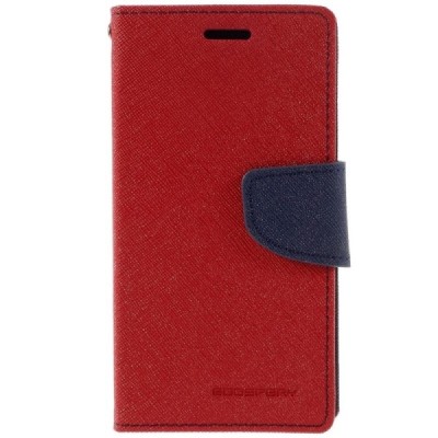 Samsung Galaxy J1 2016 (J120) Mercury raudonas atverčiamas dėklas - piniginė / Priedai.lt