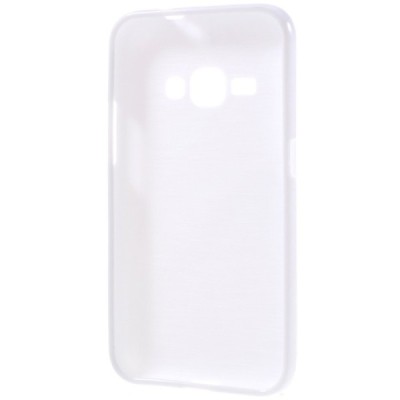 Samsung Galaxy J1 2016 (J120) kieto silikono TPU baltas dėklas - nugarėlė / Priedai.lt