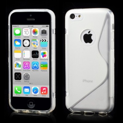Skaidrus matinis silikoninis Apple iPhone 5C dėklas (dėkliukas) / Priedai.lt