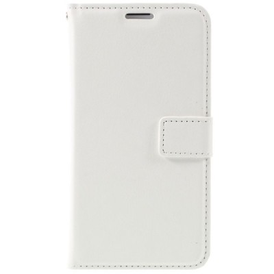 Samsung Galaxy J5 2016 (J510) atverčiamas baltas odinis dėklas - piniginė / Priedai.lt
