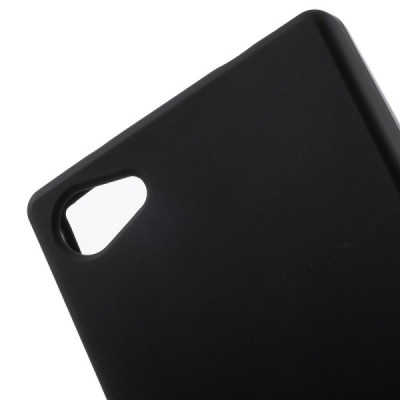 Sony Xperia Z5 Compact kieto silikono TPU juodas dėklas - nugarėlė / Priedai.lt