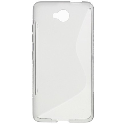 Microsoft Lumia 650 skaidrus (permatomas) kieto silikono TPU pilkas dėklas - nugarėlė / Priedai.lt