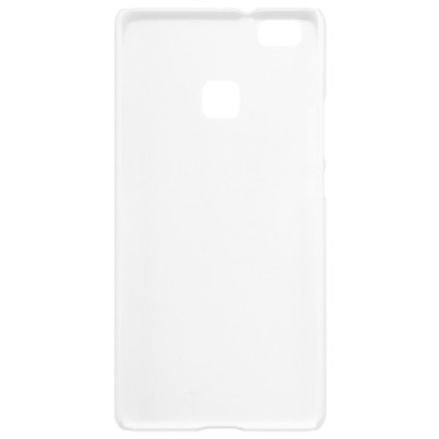 Huawei P9 Lite Nillkin Frosted Shield baltas plastikinis dėklas + apsauginė ekrano plėvelė / Priedai.lt