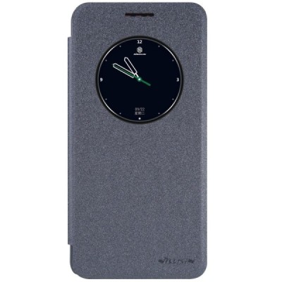 HTC Desire 825 pilkas odinis atverčiamas Nillkin Sparkle dėklas - knygutė / Priedai.lt