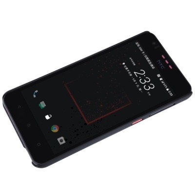 HTC Desire 825 Nillkin Frosted Shield juodas plastikinis dėklas + apsauginė ekrano plėvelė / Priedai.lt