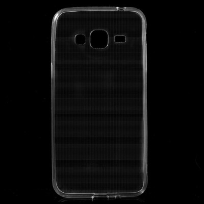 Samsung Galaxy J3 (2016) skaidrus (permatomas) kieto silikono TPU ploniausias pasaulyje bespalvis dėklas / Priedai.lt