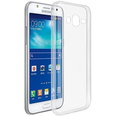 Samsung Galaxy J3 (2016) skaidrus (permatomas) kieto silikono TPU ploniausias pasaulyje bespalvis dėklas / Priedai.lt