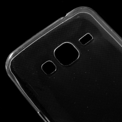 Samsung Galaxy J3 (2016) skaidrus (permatomas) kieto silikono TPU ploniausias pasaulyje bespalvis dėklas / Priedai.lt