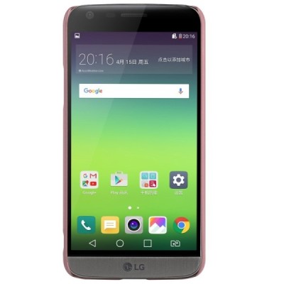 LG G5 (H850) rožinis plastikinis dėklas + Nillkin ekrano plėvelė / Priedai.lt