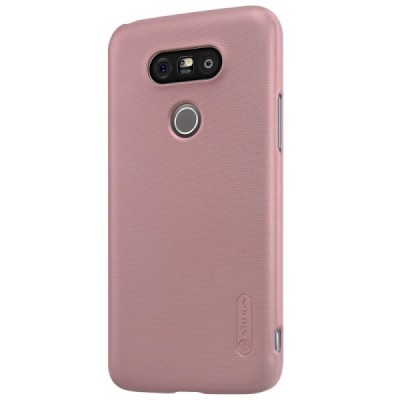 LG G5 (H850) rožinis plastikinis dėklas + Nillkin ekrano plėvelė / Priedai.lt