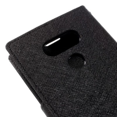 LG G5 (H850) Mercury juodas atverčiamas dėklas - piniginė / Priedai.lt