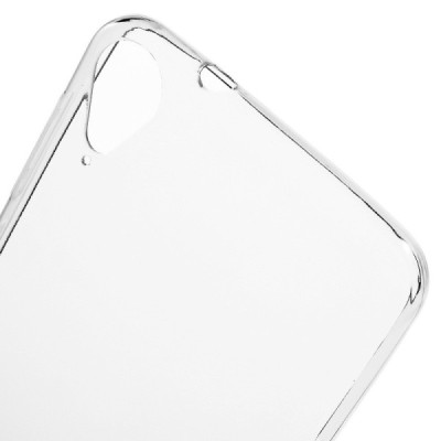 HTC Desire 825 skaidrus (permatomas) kieto silikono TPU ploniausias pasaulyje bespalvis dėklas / Priedai.lt