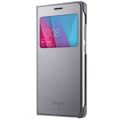 Oficialus Huawei Honor 5x Smart Flip Cover pilkas atverčiamas dėklas - knygutė / Priedai.lt
