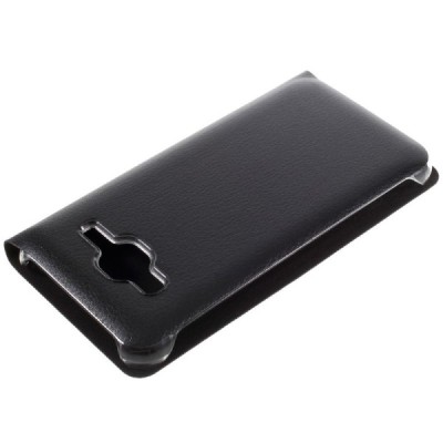 Samsung Galaxy J3 2016 (J320) juodas odinis atverčiamas Smart Wallet dėklas - piniginė / Priedai.lt