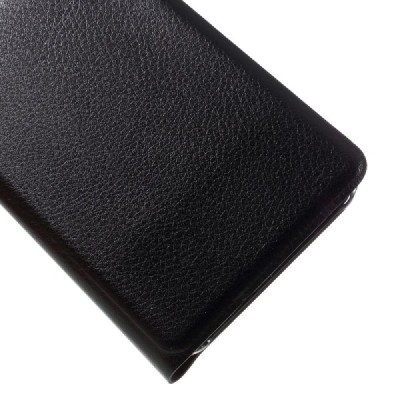 Samsung Galaxy J3 2016 (J320) juodas odinis atverčiamas Smart Wallet dėklas - piniginė / Priedai.lt