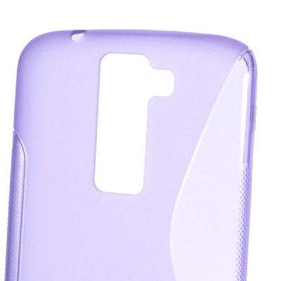 LG K8 (K350N) kieto silikono TPU violetinis dėklas - nugarėlė / Priedai.lt