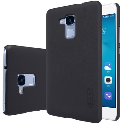 Huawei Honor 5c (Honor 7 Lite)  Nillkin Frosted Shield juodas plastikinis dėklas + apsauginė ekrano plėvelė / Priedai.lt