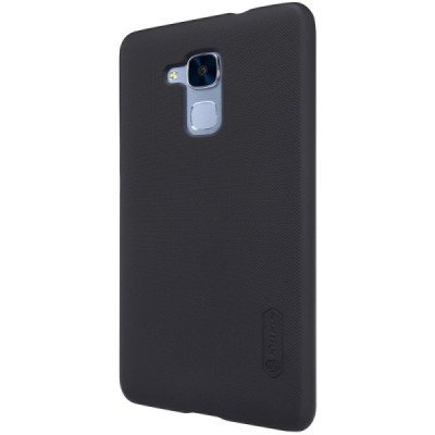 Huawei Honor 5c (Honor 7 Lite)  Nillkin Frosted Shield juodas plastikinis dėklas + apsauginė ekrano plėvelė / Priedai.lt