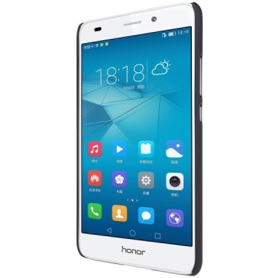 Huawei Honor 5c (Honor 7 Lite)  Nillkin Frosted Shield juodas plastikinis dėklas + apsauginė ekrano plėvelė / Priedai.lt