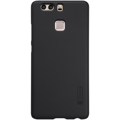 Huawei P9 Nillkin Frosted Shield juodas plastikinis dėklas / Priedai.lt
