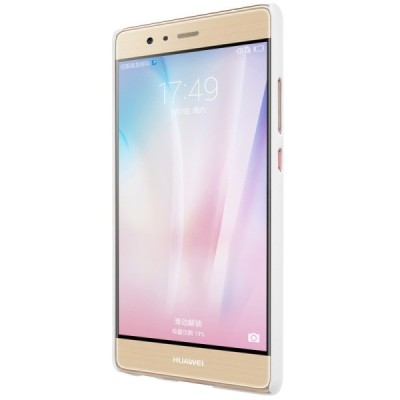 Huawei P9 Nillkin Frosted Shield baltas plastikinis dėklas + apsauginė ekrano plėvelė / Priedai.lt