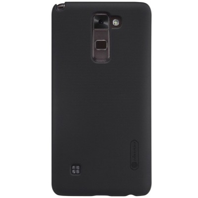 LG Stylus 2 (K520) Nillkin Frosted Shield juodas plastikinis dėklas + apsauginė ekrano plėvelė / Priedai.lt