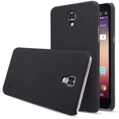 LG X-Screen (K500N) Nillkin Frosted Shield juodas plastikinis dėklas + apsauginė ekrano plėvelė  / Priedai.lt