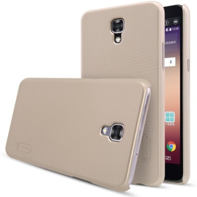 LG X-Screen (K500N) Nillkin Frosted Shield auksinis plastikinis dėklas + apsauginė ekrano plėvelė / Priedai.lt
