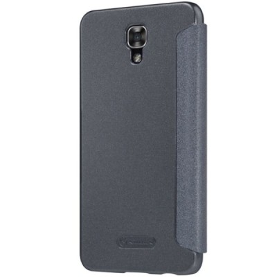 LG X-Screen (K500N) pilkas odinis atverčiamas Nillkin Sparkle dėklas / Priedai.lt