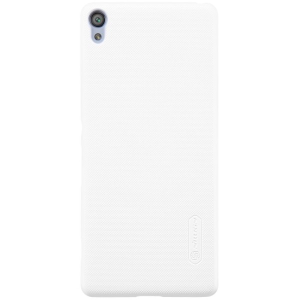 „Nillkin“ Frosted Shield dėklas - baltas + apsauginė ekrano plėvelė (Xperia XA)