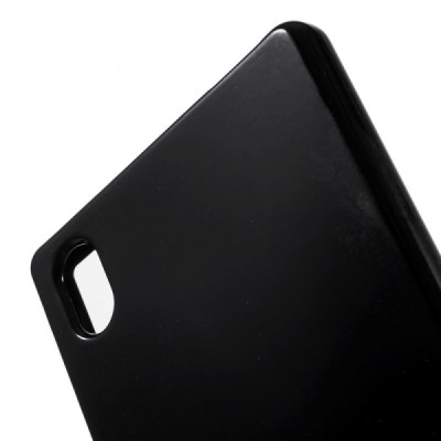 Sony Xperia Z5 Mercury juodas kieto silikono tpu dėklas - nugarėlė / Priedai.lt