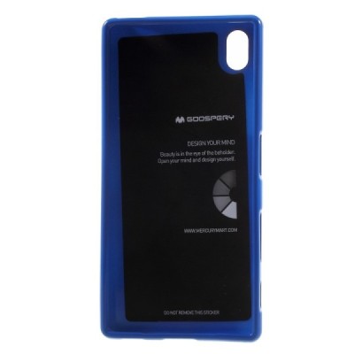 Sony Xperia Z5 Mercury mėlynas kieto silikono tpu dėklas - nugarėlė / Priedai.lt