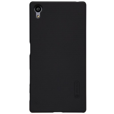Sony Xperia Z5 Nillkin Frosted Shield juodas plastikinis dėklas / Priedai.lt