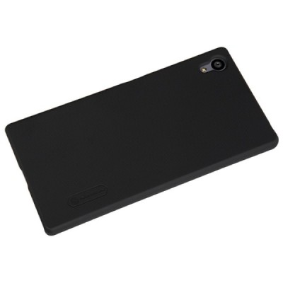 Sony Xperia Z5 Nillkin Frosted Shield juodas plastikinis dėklas / Priedai.lt