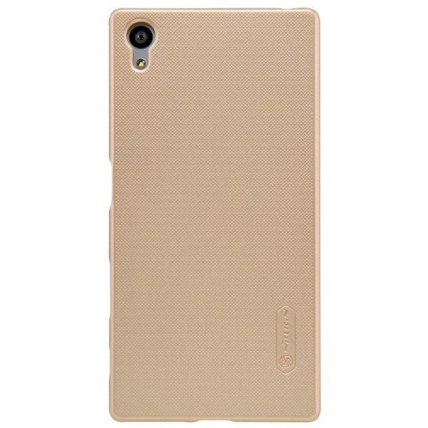 „Nillkin“ Frosted Shield dėklas - auksinis + apsauginė ekrano plėvelė (Xperia Z5)