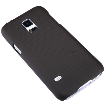 Samsung Galaxy S5 mini Nillkin Frosted Shield rudas plastikinis dėklas + apsauginė ekrano plėvelė / Priedai.lt