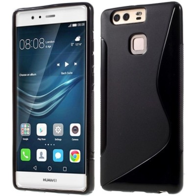 Huawei P9 kieto silikono TPU juodas dėklas - nugarėlė / Priedai.lt