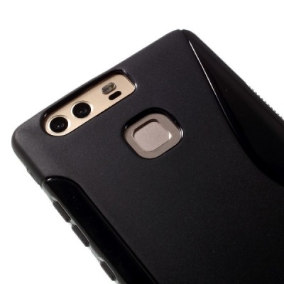Huawei P9 kieto silikono TPU juodas dėklas - nugarėlė / Priedai.lt