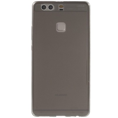 Huawei P9 Plus (Huawei Ascend P9 Plus) skaidrus (permatomas) kieto silikono TPU ploniausias pasaulyje pilkas dėklas / Priedai.lt