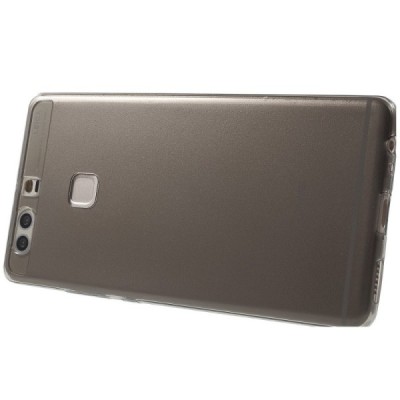Huawei P9 Plus (Huawei Ascend P9 Plus) skaidrus (permatomas) kieto silikono TPU ploniausias pasaulyje pilkas dėklas / Priedai.lt