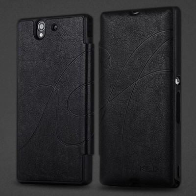 „Kalaideng Oscar“ Sony Xperia Z juodas odinis dėklas / Priedai.lt