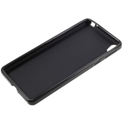 Sony Xperia E5 (Sony Xperia E5 Dual) kieto silikono TPU juodas dėklas - nugarėlė / Priedai.lt