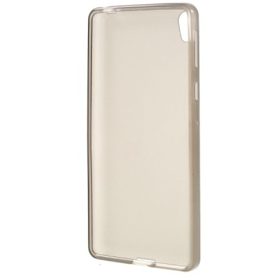 Sony Xperia E5 (Sony Xperia E5 Dual) kieto silikono TPU skaidrus, pilkas dėklas - nugarėlė / Priedai.lt