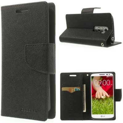 LG G2 mini (D620, D618) Mercury juodas atverčiamas dėklas - piniginė / Priedai.lt